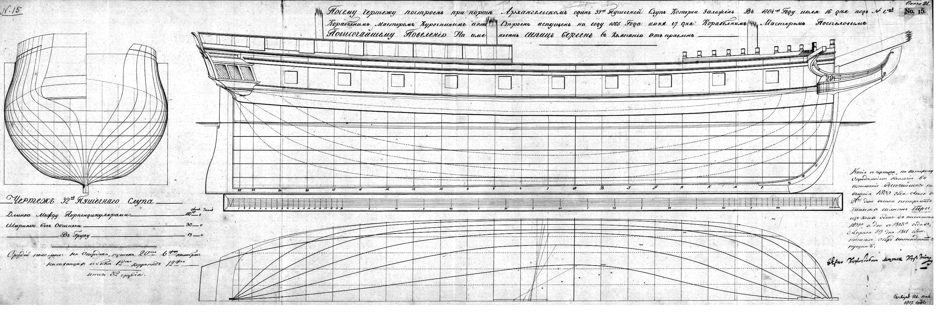 Шлюп мирный чертежи