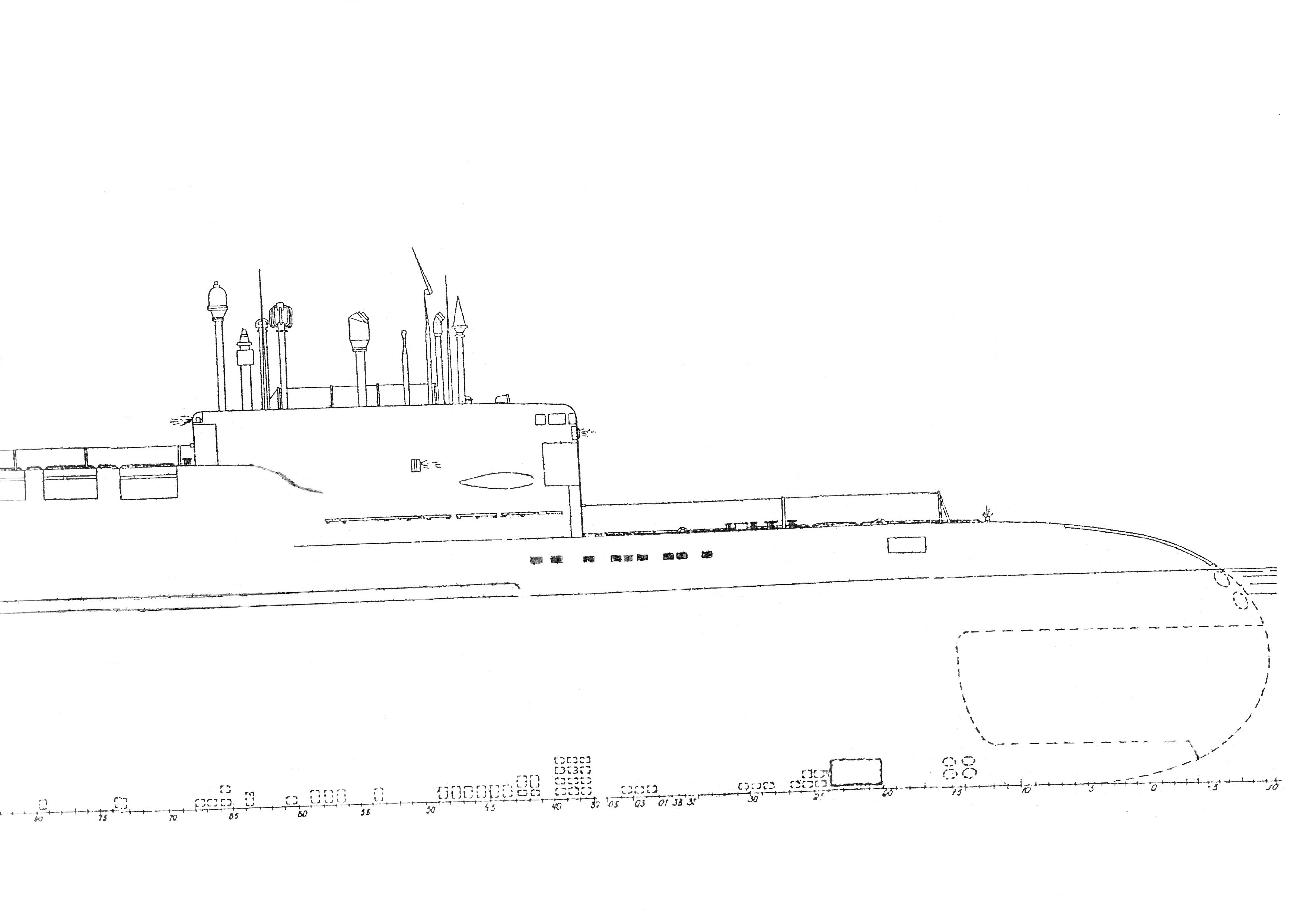 Подводная лодка проект 613 чертеж
